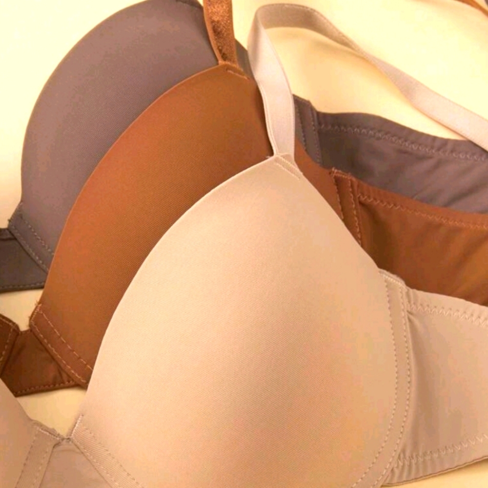 Women's 5 Pack Bras - Black, White, Brown, Tan, Beige - Picture 4 of 6